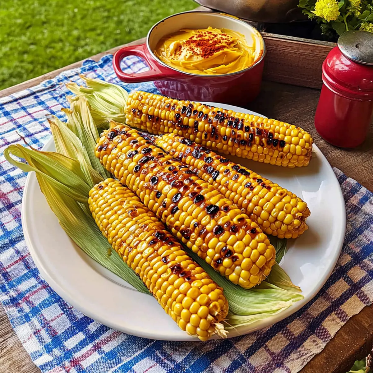 Grilled Corn with Smoked Honey Butter