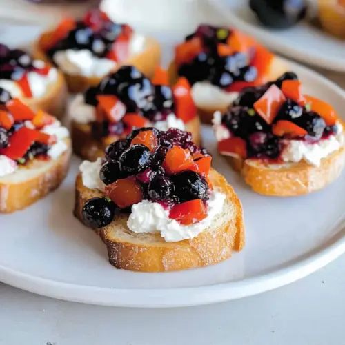 Red, White, and Blue Bruschetta