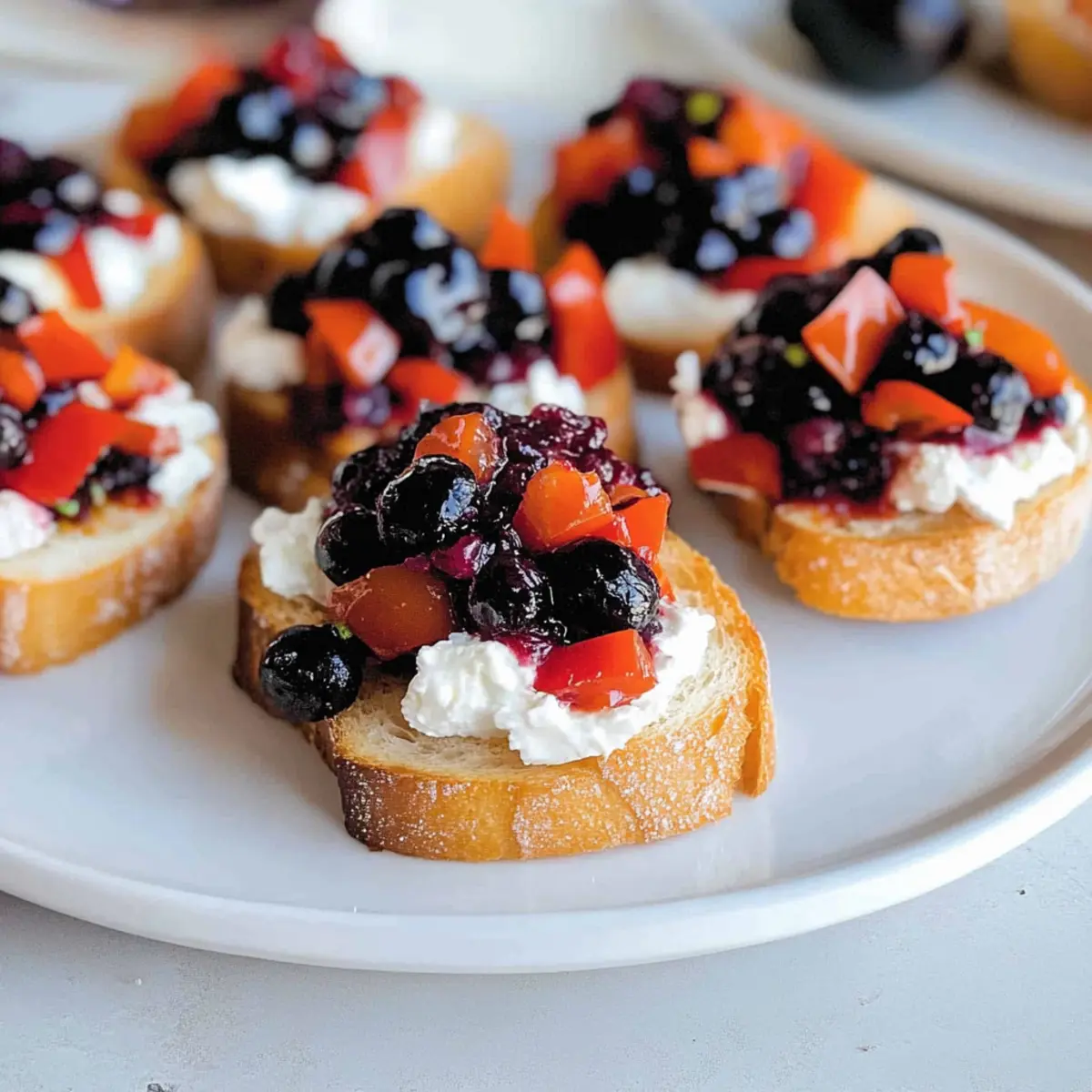 Red, White, and Blue Bruschetta