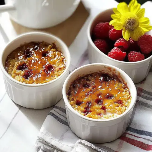 Oatmeal Brulee with Ginger Cream