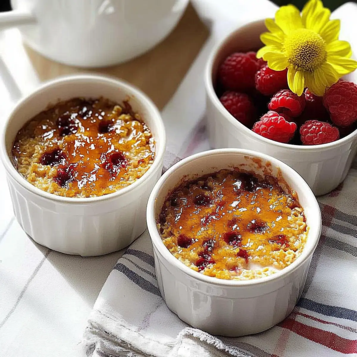 Oatmeal Brulee with Ginger Cream