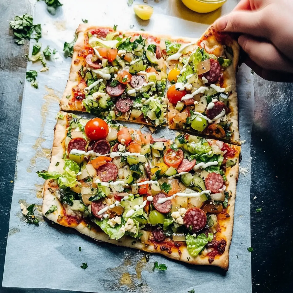 Chopped Salad Pizza