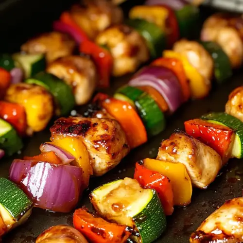Grilled Chicken Veggie Skewers