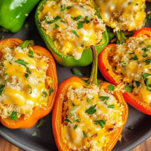Creamy Chicken Stuffed Peppers