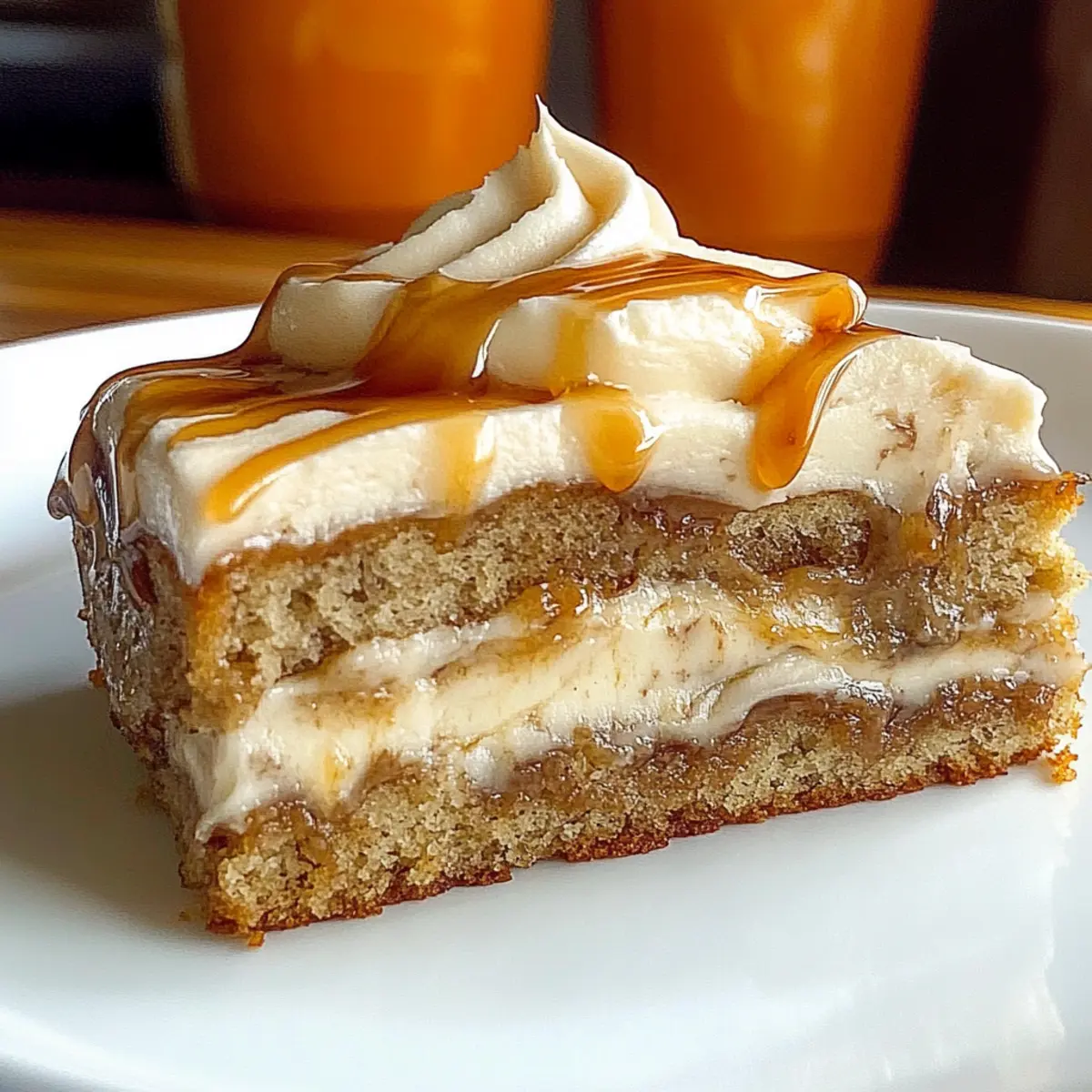 Salted Caramel Banana Cake