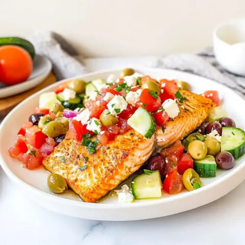 Baked Salmon With Greek Salsa