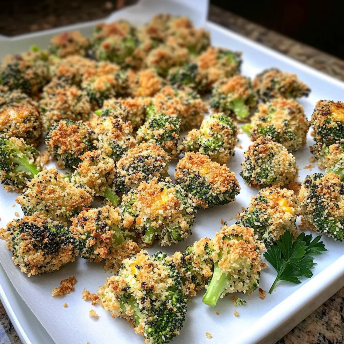Crispy Cheese Baked Broccoli