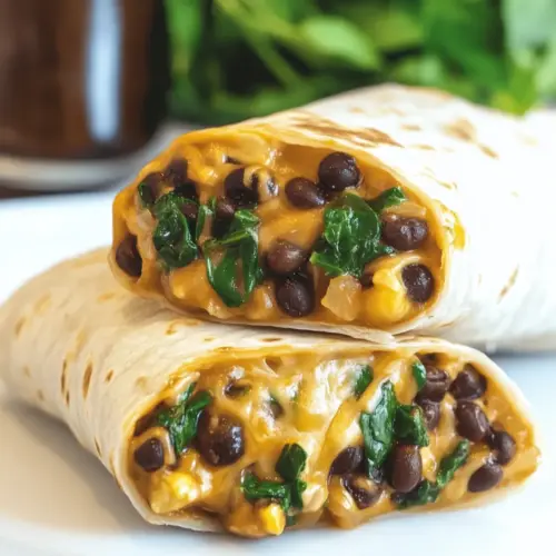 Black Bean and Spinach Burritos