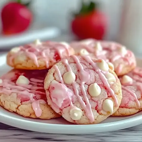Strawberry Milkshake Cookies