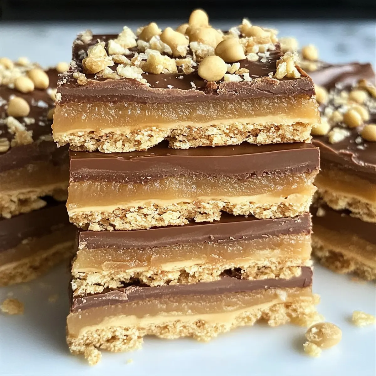 Triple Layer Cracker Toffee Bars
