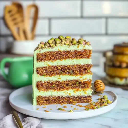 Pistachio Honey Baklava Cake