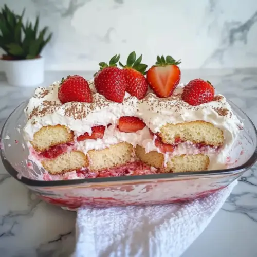 Keto Strawberry Tiramisu