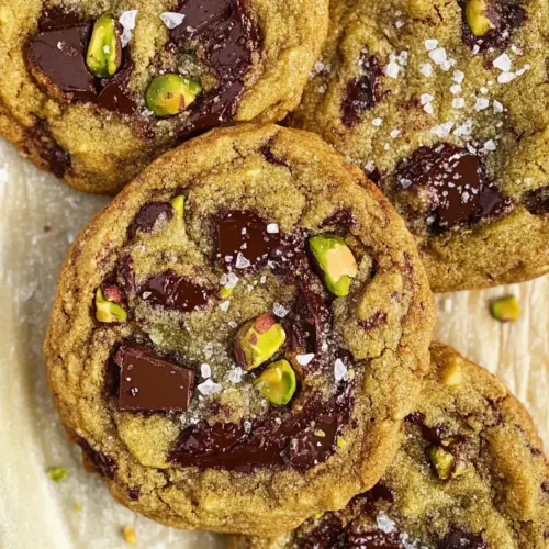 Salted Pistachio Chocolate Chunk Cookies