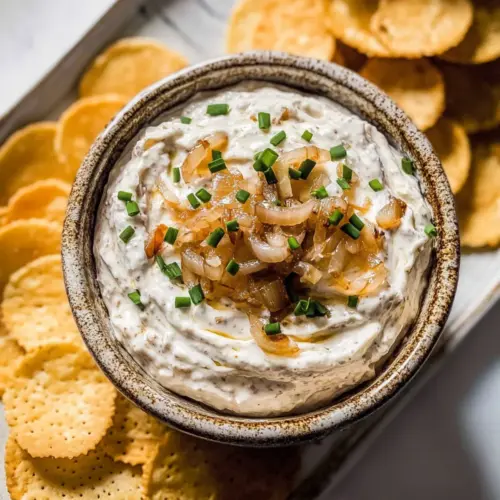 French Onion Dip with Greek Yogurt