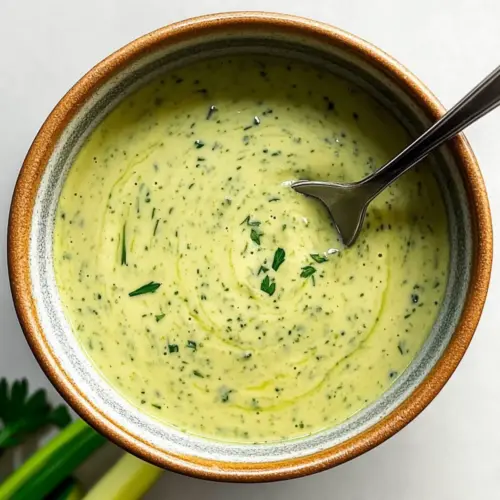 Lemon Garlic Green Tahini Sauce
