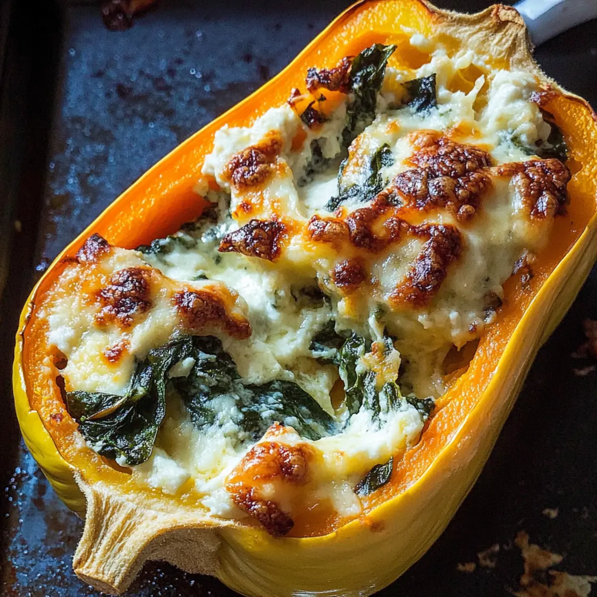 Four Cheese Spinach Butternut Squash