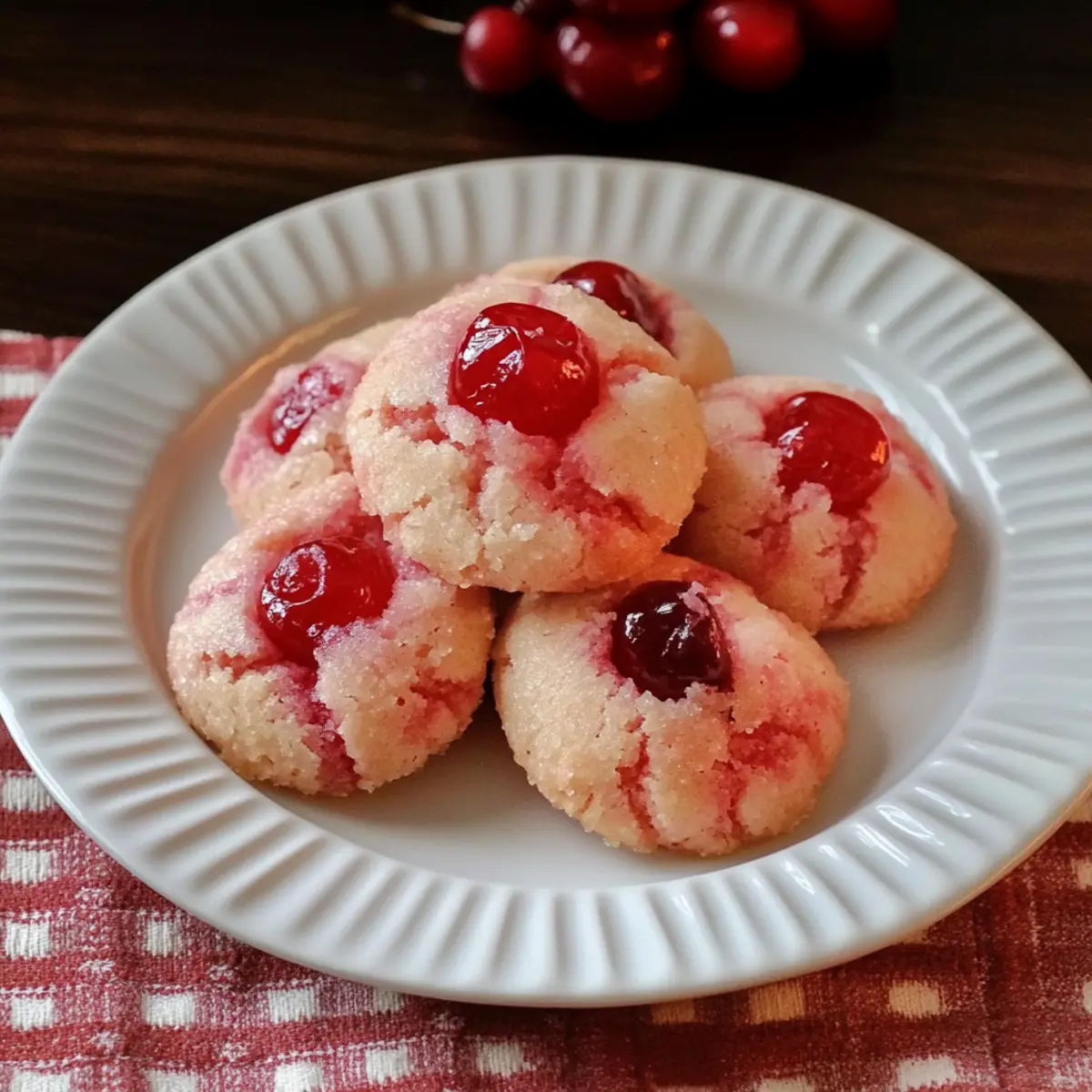 Cherry Shortbread Cookies