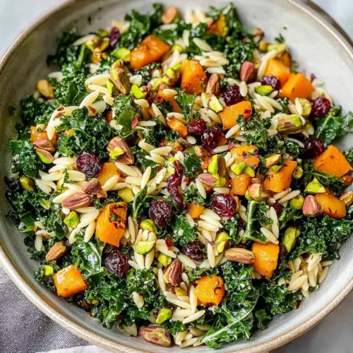 Kale Orzo Salad with Maple Lime Vinaigrette