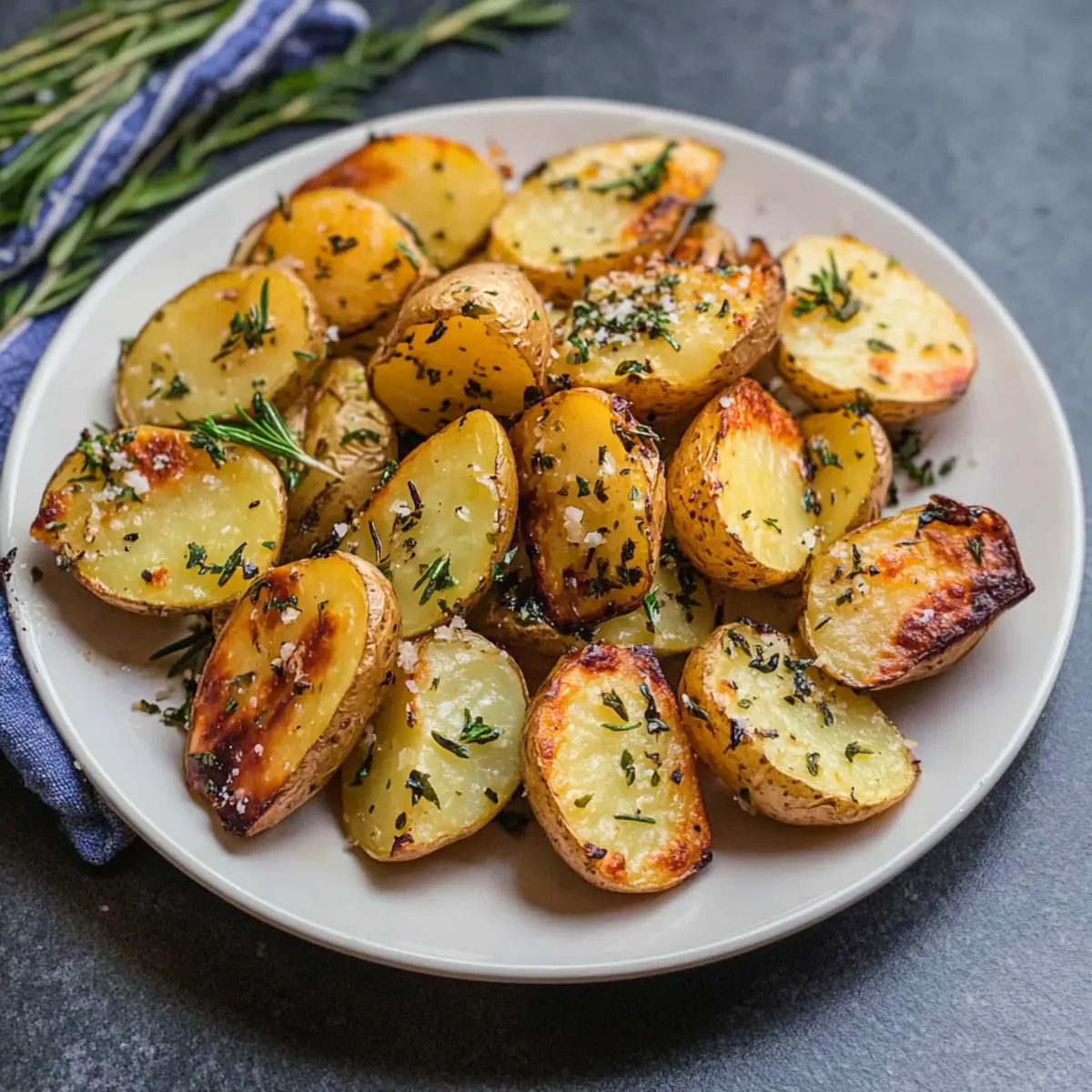 Roasted Herb Mustard Potatoes