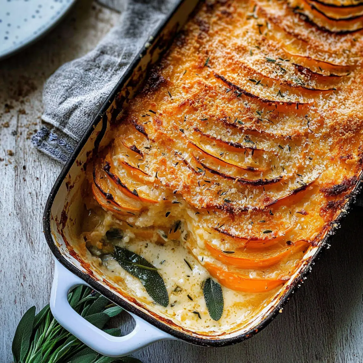Sage Butternut Squash Gratin