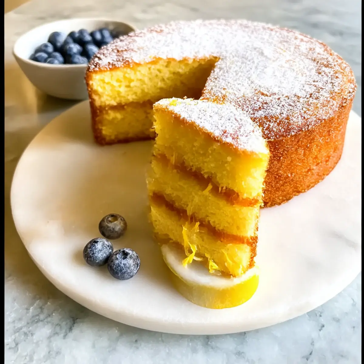 Honey Lemon Almond Flour Cake