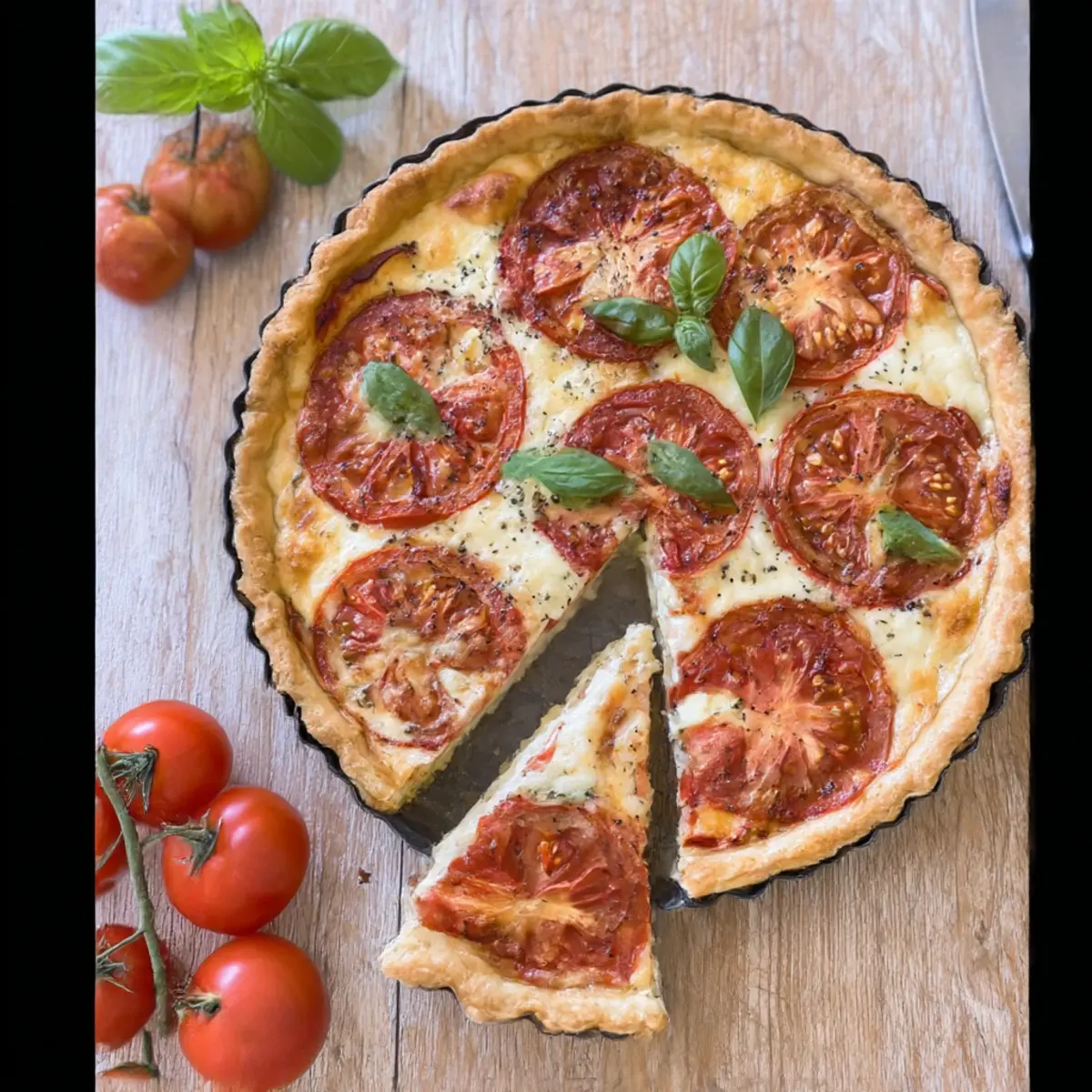 Italian Cheese and Tomato Pie