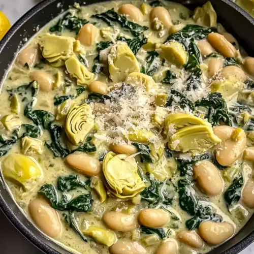 Spinach Artichoke Butter Beans