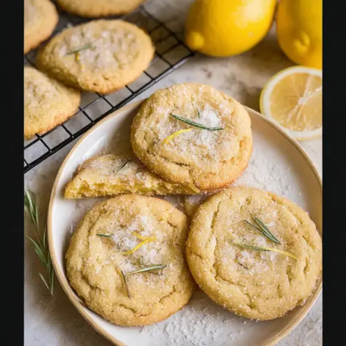Rosemary Cookies with Lemon Sugar