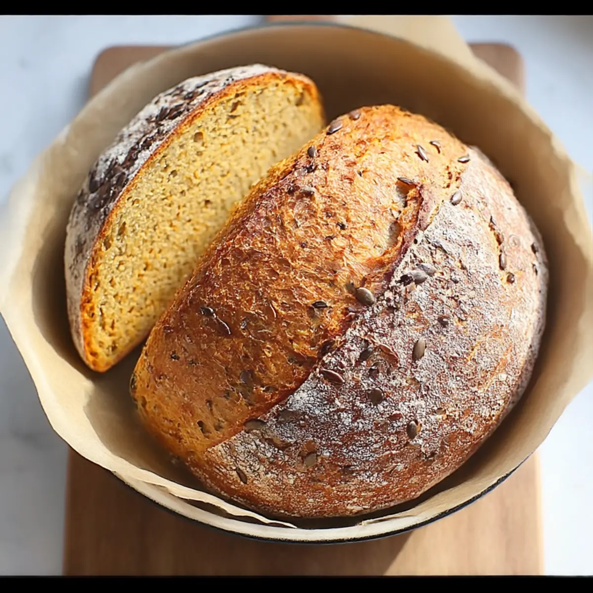 Pumpkin No Knead Bread
