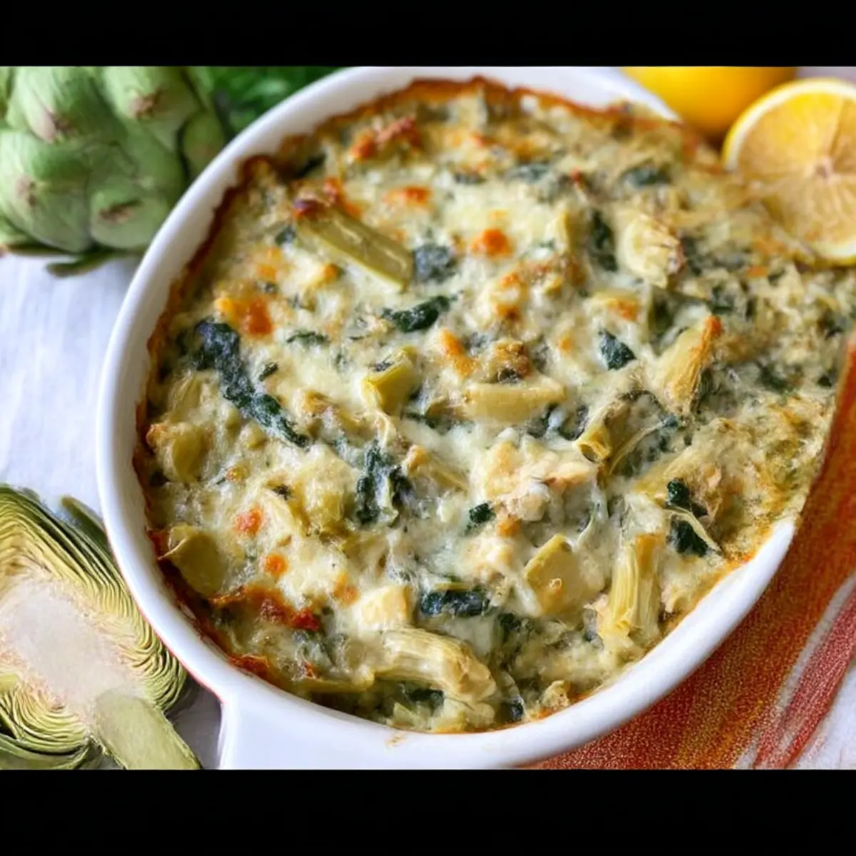 Spinach Artichoke Chicken Casserole