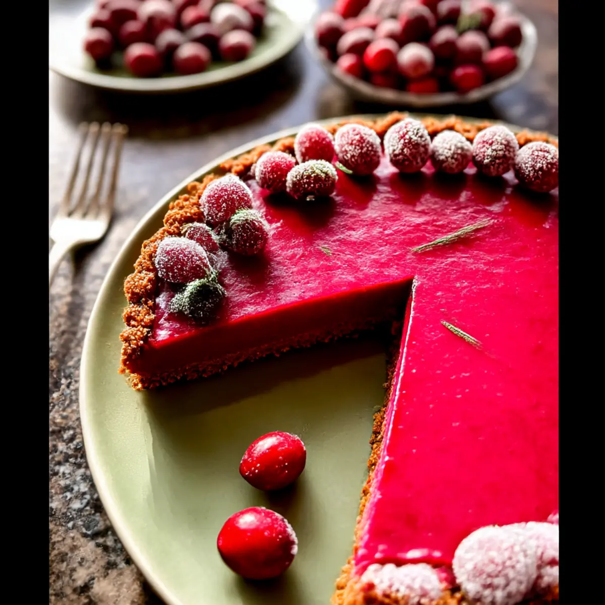 Cranberry Curd Tart