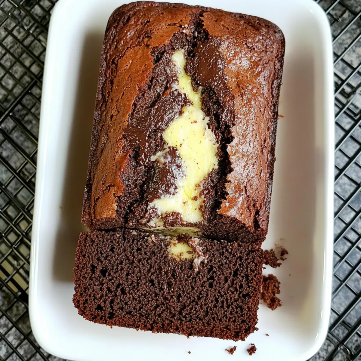 Cream Cheese Swirl Chocolate Zucchini Bread