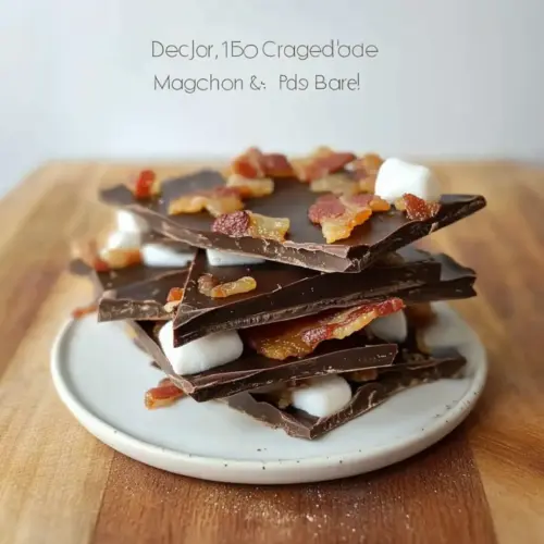 Chocolate, Caramel, Marshmallow, Whiskey & Bacon Bark